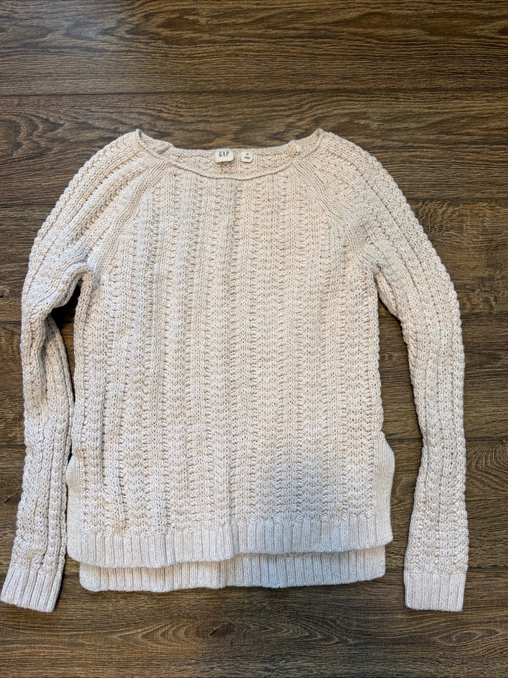 GAP Women's Cream Cable Crewneck Sweater